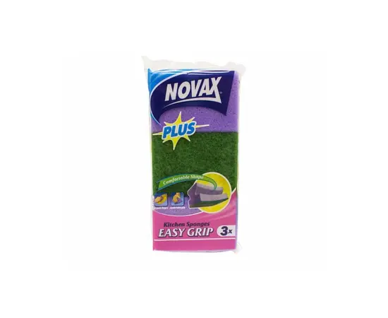 სამზარეულოს ღრუბელი  პროფილირებული Novax 3ც.