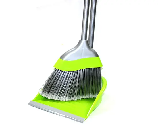 Set of broom and dustpan Aleana Evro olive gray