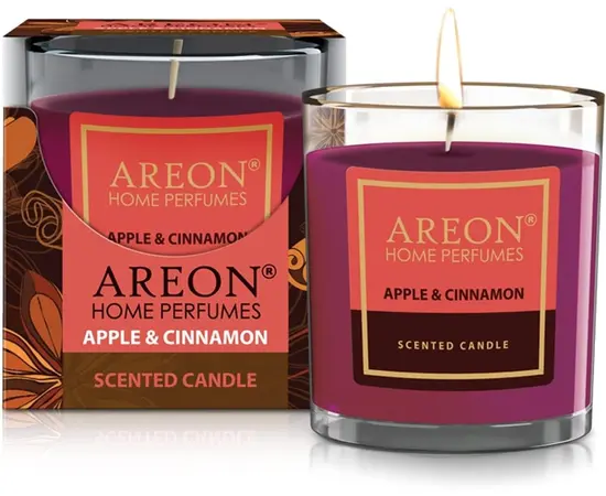 Candle fragrant Apple and cinnamon AREON 120 g 03983