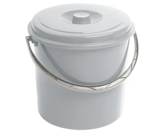 Bucket with lid Curver 10l gray