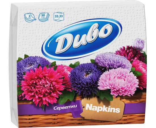 Two-layer paper napkins Divo 33х33 cm 50 pc white