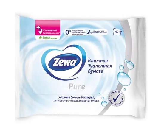 სველი ხელსახოცები Zewa Pure 42 ც