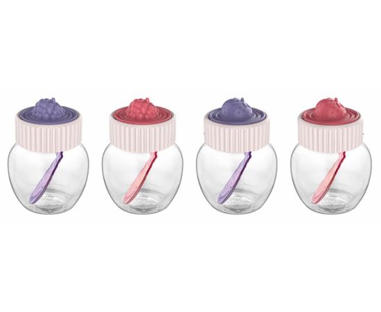 Glass jar with lid and spoon RENGA Aroma 131002 210 ml