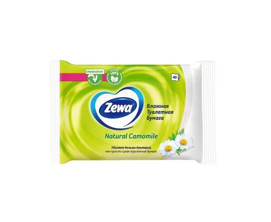 Влажные салфетки Zewa 40 шт ромашка