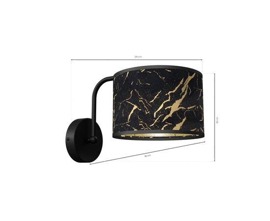 Wall lamp Milagro SENSO 1 E27 black gold