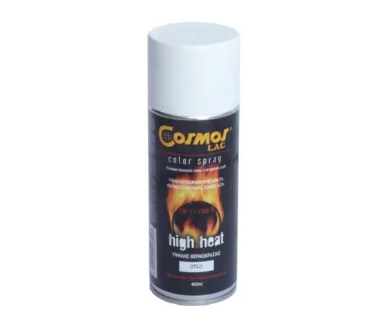 საღებავი-სპრეი Cosmos Lac high heat თეთრი No.352 400 მლ