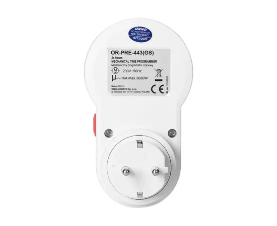 ტაიმერი ORNO 24 საათიანი Schuko OR-PRE 443 GS