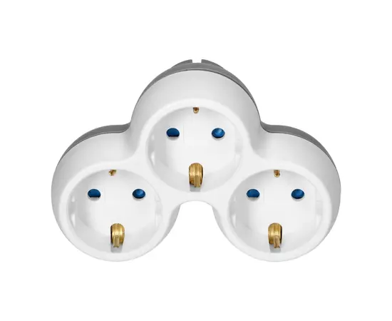 Splitter ORNO Schuko 3 white gray