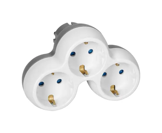 Splitter ORNO Schuko 3 white gray