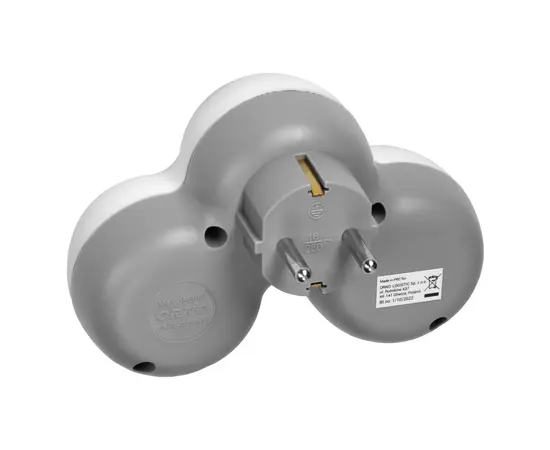 Splitter ORNO Schuko 3 white gray