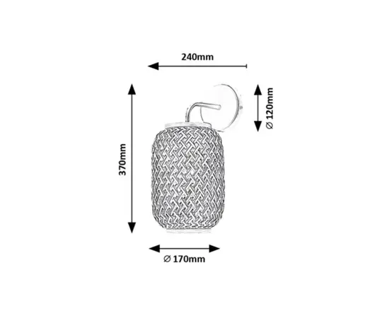 Бра Rabalux 71091 Adalla 1 E27 40w черный дерево