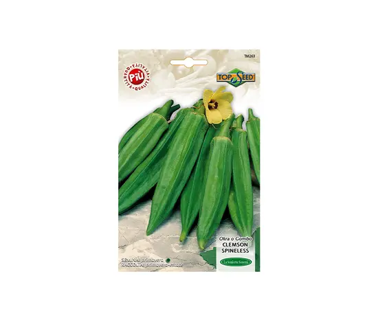 Okra Seeds Okra O Gombo CLEMSON SPINELESS 263TM-OrtoTs