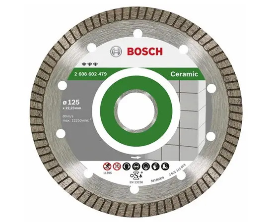 Алмазный диск по керамике Bosch Best for Ceramic Extraclean Turbo 125x22.23 мм
