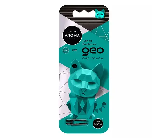 Ароматизатор Aroma Car Polymer Geo Cat Turquoise Oud Touch