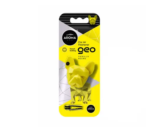Ароматизатор Aroma Car Polymer Geo Dog Yellow Vanilla Noire