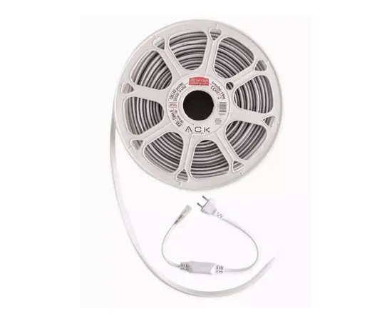 Лента LED ACK 6W/м 6500K 220V 15Lm IP65 крвсный