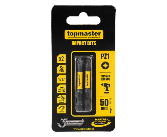 ბიტა დარტყმითი TOPMASTER 338733 PZ1 50 მმ  2 ც