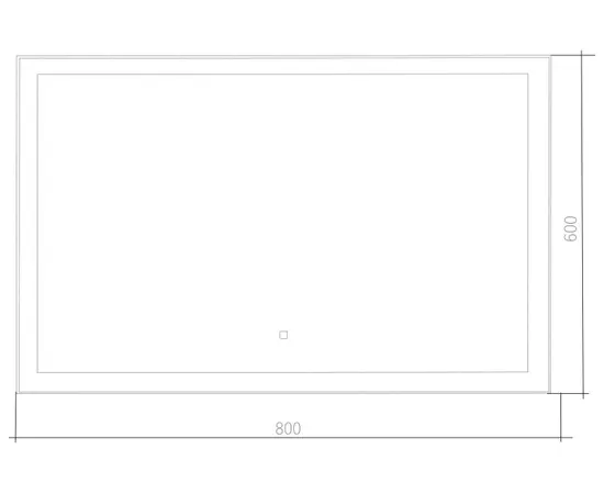 Mirror Silver Mirrors Santana 800x600 mm touch switch