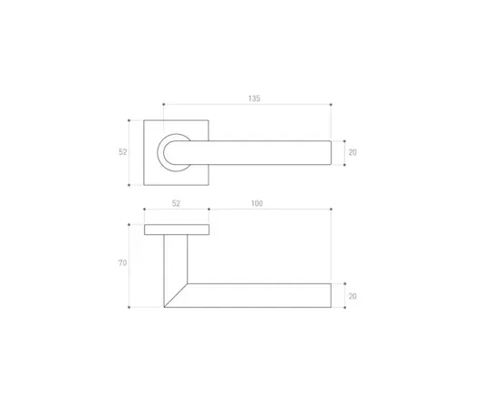 Door handle rossete Metal-Bud NOVA NOVKCZ with cylinder cover SSKYMC