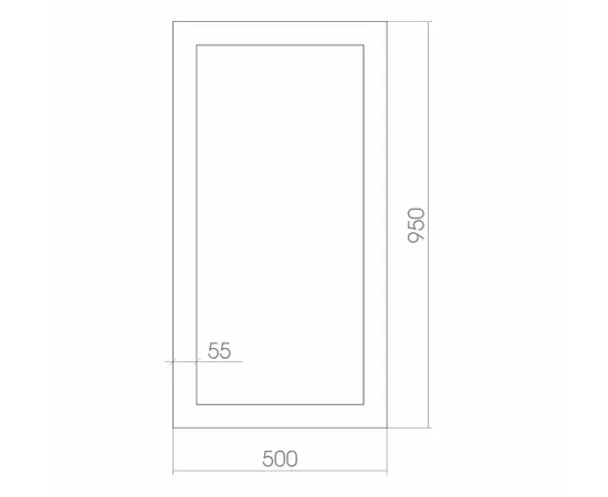 სარკე Silver Mirrors Efes 500x950 მმ