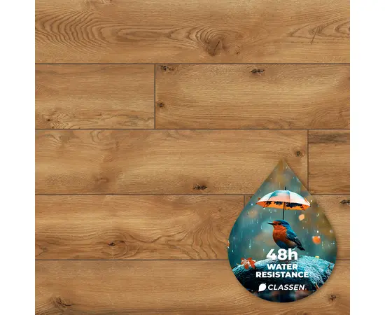 ლამინატი წყალმდგრადი Classen Story Aqua Protect 55675 მუხა Roverto 1285x192x12 მმ AC5/33