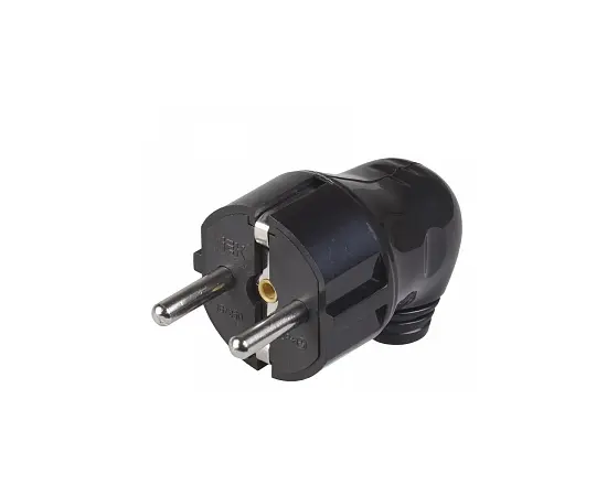 Angled plug 16А black