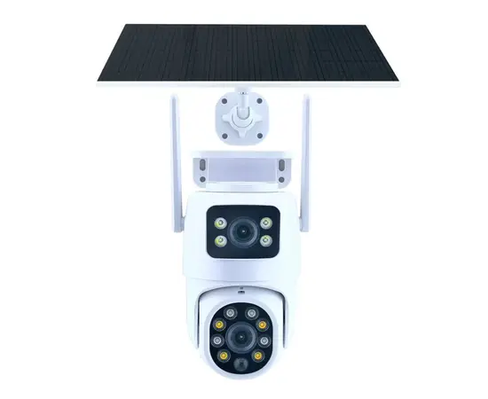 Видеокамера двухобъективная Smart Home Solar Socket  4G SIM Card 4MP IP66