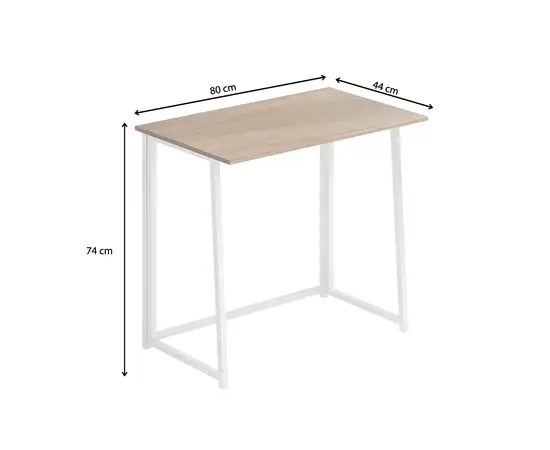 Computer table ASCOLI OAK D 80x44x74cm white