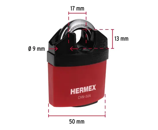 Padlock mounted all-weather Hermex 43340 CHN-50A