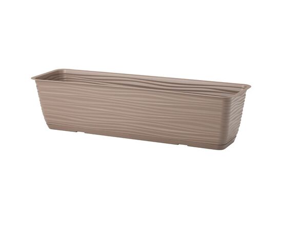 Flowerpot FORM PLASTIC Sahara box with saucer 60 taupe