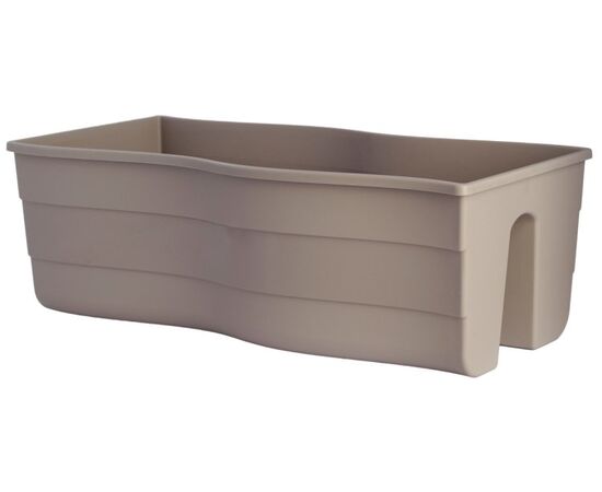 Пластиковый горшок для цветов FORM PLASTIC Wave railing pot 2489-051 Ø60 taupe