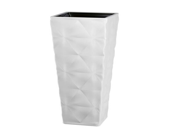 Flowerpot FORM PLASTIC Diva Slim square 40 white 4680-011