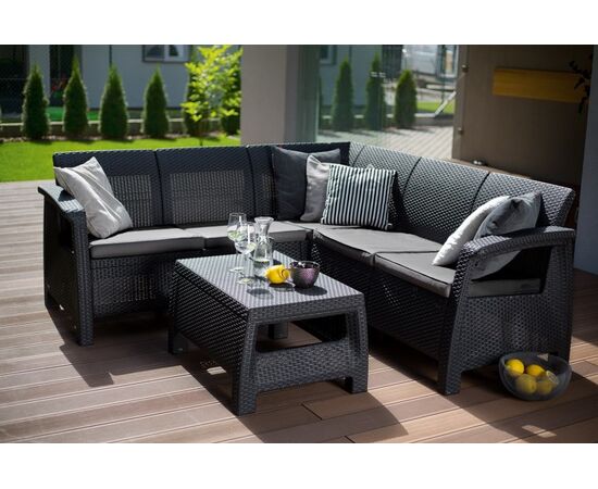 Set of garden furniture CORFU II RELAX SET whisky brown