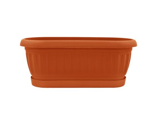 Пластиковый горшок с подставкой для кактуса ALEANA Терра 26,5x11,5 терракот