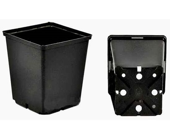 Plastic pot 15x20 (black) with drainage system
