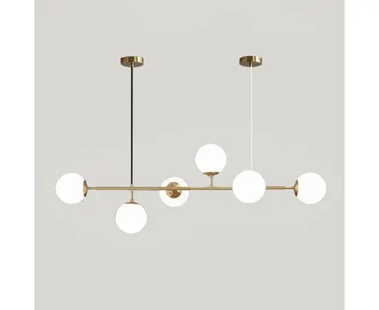 ჭაღი Pendent E27 8 2313-8 BZ WH ოქროსფერი თეთრი