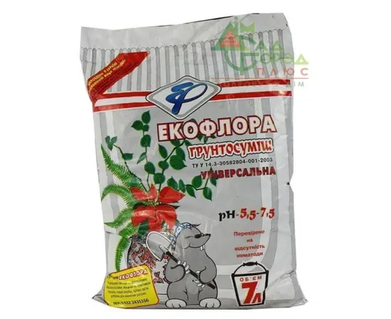 გრუნტი უნივერსალური Ekoflora 7 ლ