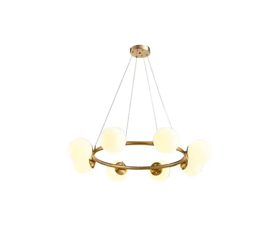 ჭაღი Pendent E27 8 8807-8 BZ WH ოქროსფერი თეთრი