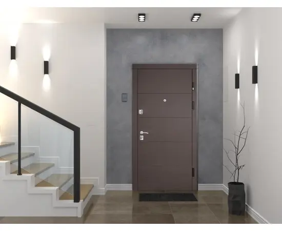 Door metal external opening Feran 777 Right 960x2200mm wenge dark horizon