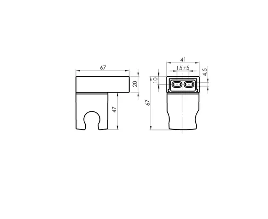 Shower head holder black Rubineta 623024B Spark