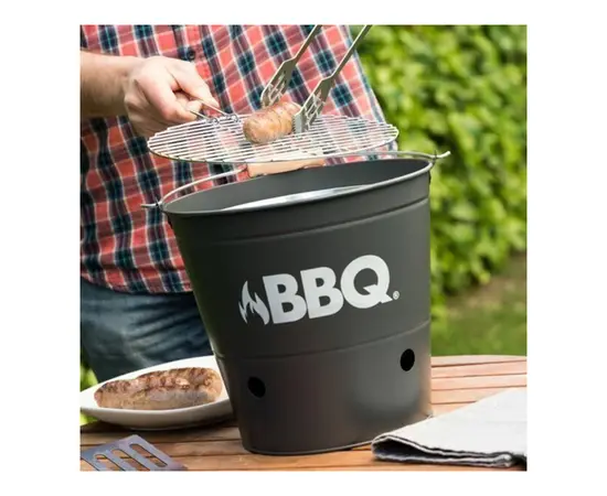 Bucket Charcoal Grill DIA 26CM MAT BLACK