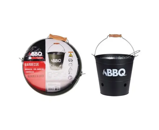 Bucket Charcoal Grill DIA 26CM MAT BLACK