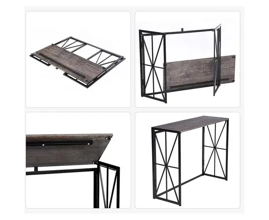 მაგიდა კომპიუტერის 100x38x80 სმ BLACK+BROWN