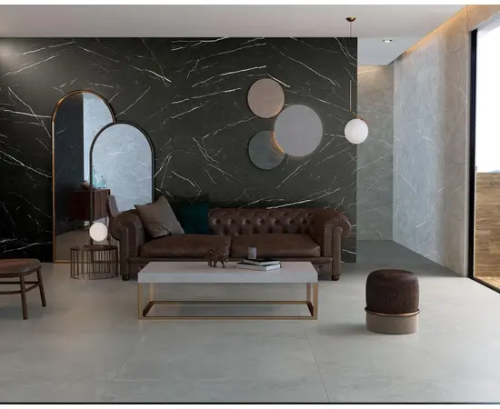 Porcelain tile Tau Ceramica Elite Black 600x1200 mm