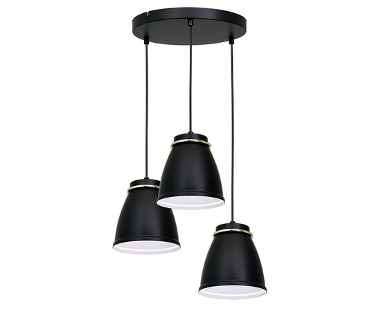 Подвес Luminex 1947 Lerdo 3 E27 15W черный Золотой