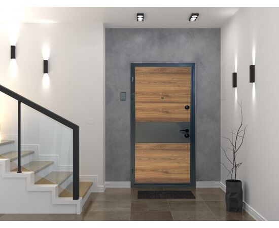 ლითონის კარი შიდა გაღება TR002 Left 960x2200mm 1.5/1.0mm MDF 10/10mm