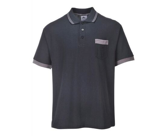 T-shirt with gray inserts  black Portwest TEXO TX20BKR S