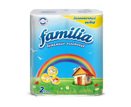 ქაღალდი სამზარეულოს Familia 2ფენა RAINBOW 2X16