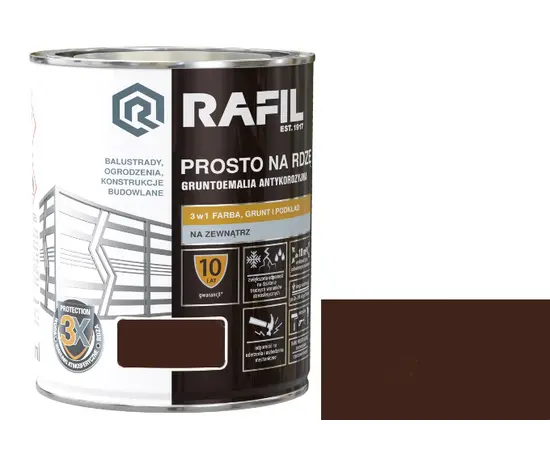 Enamel for rust Sniezka Rafil glossy chocolate brown 2.5 l