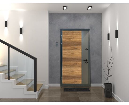 ლითონის კარი შიდა გაღება TR001 Left 960x2200mm 1.5/1.0mm MDF 10/10mm
